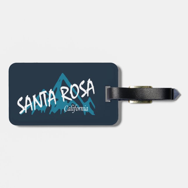 Santa Rosa California Mountains Luggage Tag (Back Horizontal)