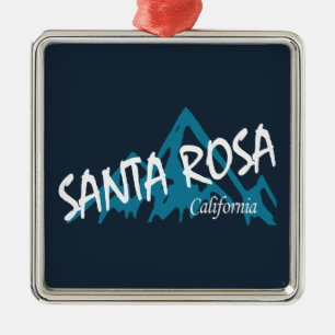 Santa Rosa California Mountains Metal Tree Decoration