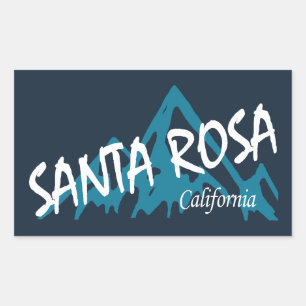 Santa Rosa California Mountains Rectangular Sticker