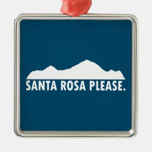 Santa Rosa California Please Metal Tree Decoration