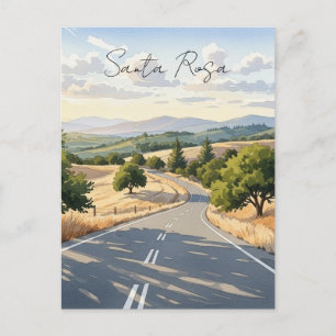 Santa Rosa California Travel Postcard