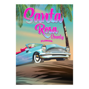 Santa Rosa County Florida travel pster Photo Print