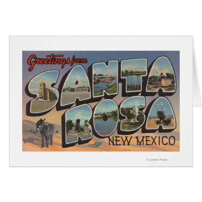 Santa Rosa, New Mexico - Large Letter Scenes (Front Horizontal)