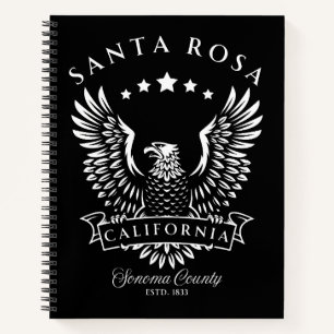 Santa Rosa Sonoma County California Vintage Eagle Notebook