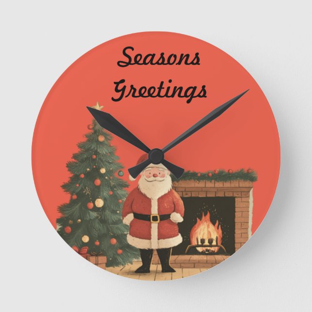 Santa Round Clock (Front)