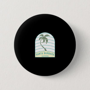Santa Rra Beach California Palm Tree Ca Vacation 6 Cm Round Badge