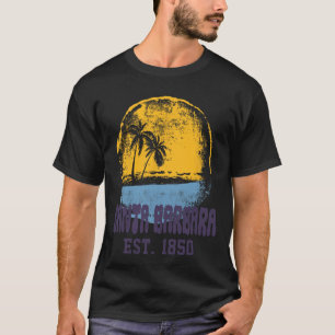 Santa Rra California Retro Surfer Vintage Beach Me T-Shirt