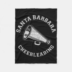 Santa Rra Cheer Distressed Retro 90's Cheerleader Fleece Blanket