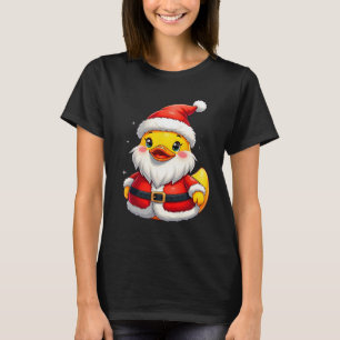 Santa Rubber Duck Cute Christmas Holiday T-Shirt