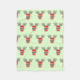Santa Rudolf Fleece Blanket