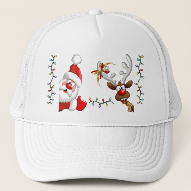 Santa & Rudolph cap (Front)