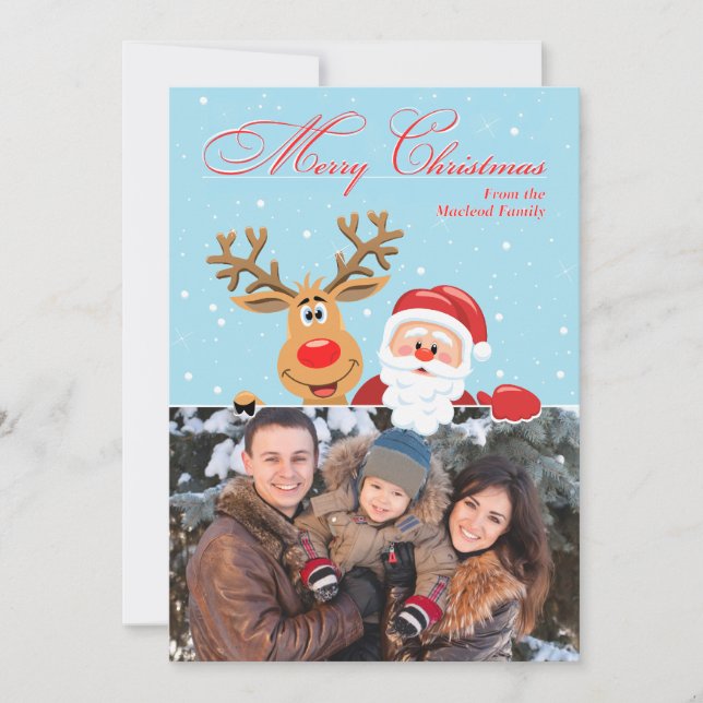 Santa & Rudolph Christmas Card (Front)