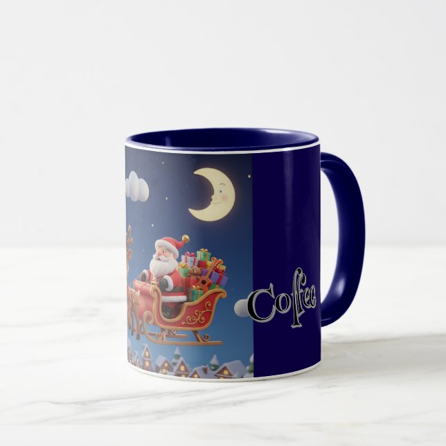 Santa Rudolph Christmas Combo Coffee Mug (Front Right)