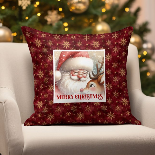 Santa Rudolph Festive Xmas Pillow Winter Wonderlan (Santa Rudolph Festive Xmas Pillow Winter Wonderland)