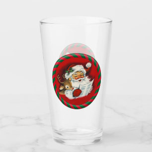 Santa & Rudy Vintage Drinking Glass