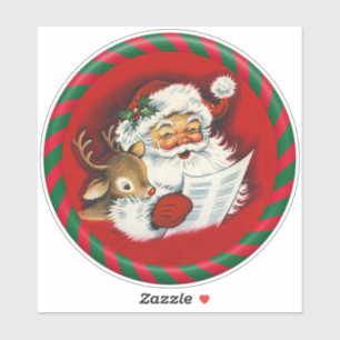 Santa & Rudy Vintage Vinyl Sticker