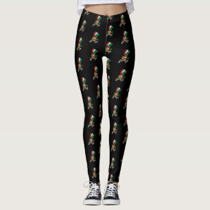 Santa Running Turtle Leggings