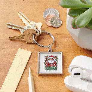 Santa’s Bad Influence (Funny Santa Squad) Key Ring