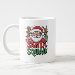 Santa’s Bad Influence (Funny Santa Squad) Large Coffee Mug
