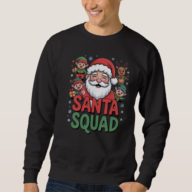 Santa’s Bad Influence (Funny Santa Squad) Sweatshirt (Front)