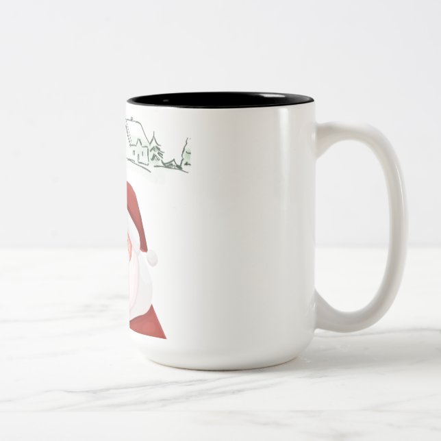 Santa’s Cheer Two-Tone Coffee Mug (Right)