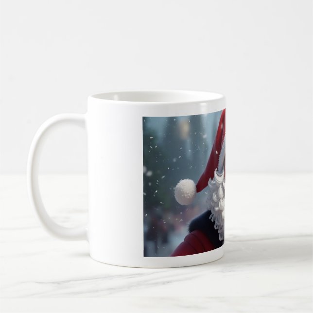 Santa’s Cheerful Smile – Festive Christmas Mug (Left)