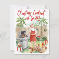 Santa’s Christmas Barbecue – Modern Watercolor