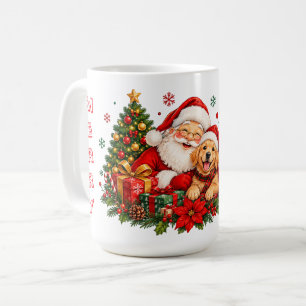 Santa’s Christmas Paw Party – Festive Dog Coffee Mug