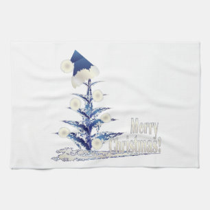 Santa s Christmas tree Tea Towel
