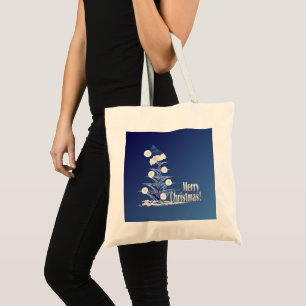 Santa s Christmas tree Tote Bag