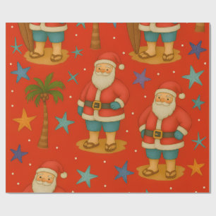 Santa’s Coastal Christmas Wrapping Paper