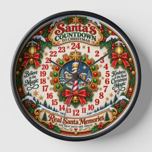 Santa’s Countdown to Christmas Clock