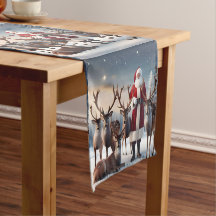 Santa’s Crew: Father Christmas Poses Reindeers