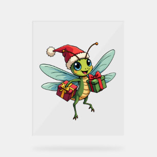Santa’s Dragonfly Helper Acrylic Sign