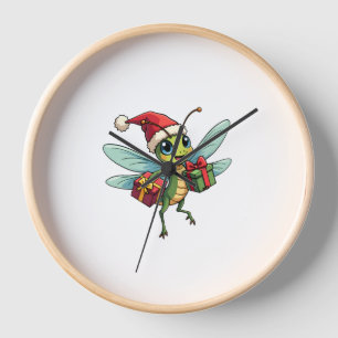Santa’s Dragonfly Helper Clock