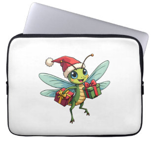 Santa’s Dragonfly Helper Laptop Sleeve