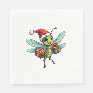 Santa’s Dragonfly Helper Napkin