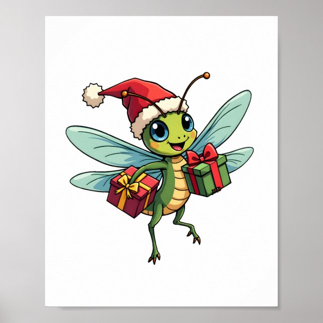 Santa’s Dragonfly Helper Poster (Front)