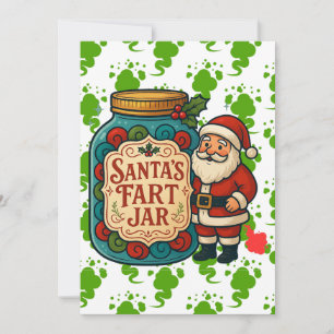 Santa’s Fart Jar Hilarious Christmas Holiday Card