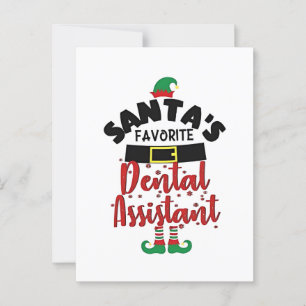 Santa’s Favorite Dental Assistance Christmas Santa Postcard