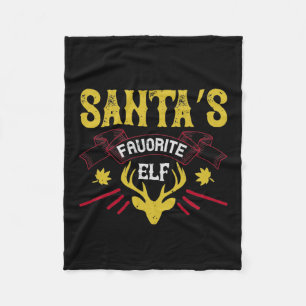 Santa’s Favorite Elf Fleece Blanket