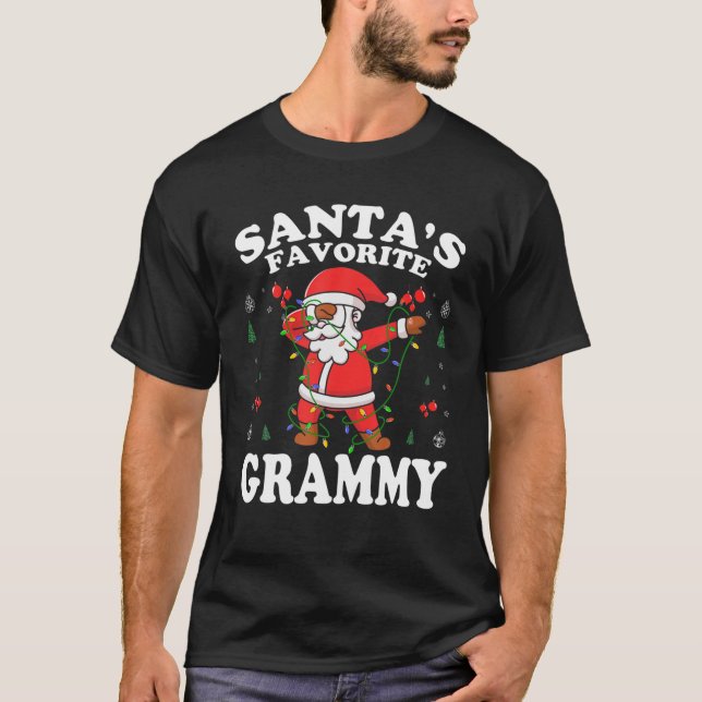 Santa’S Favorite Grammy Christmas Xmas T-Shirt (Front)