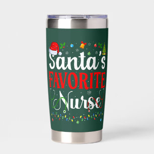 Santa’s Favorite Nurse Insulated Tumbler
