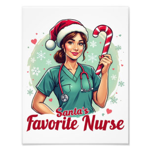 Santa’s Favorite Nurse Photo Print
