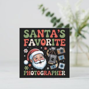 Santa’s Favorite Photographer Christmas Gift Funny Holiday Card