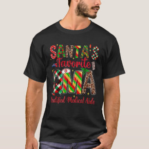 Santa s Favorite QMA Qualified Medication Aide Chr T-Shirt