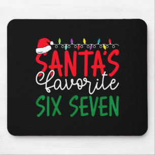 Santa’s Favorite Six Seven 67 Christmas Humor Meme Mouse Mat