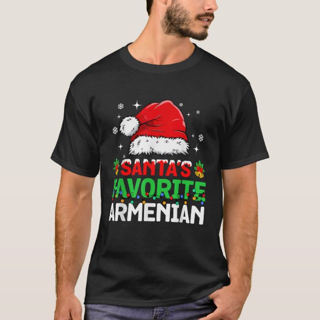 Santa s Favourite Armenian Christmas Family Matchi T-Shirt (Front)