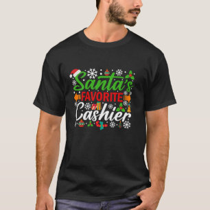 Santa s Favourite Cashier Shirt Funny Christmas Xm