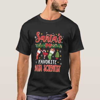 Santa s Favourite Data Scientist Santa Hat Xmas T-Shirt